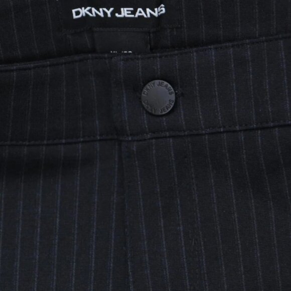 NWT-DKNY Jeans Ladies' Straight Leg Ponte Pants w/Back Pocket, Black Stripe, Med - Picture 4 of 8